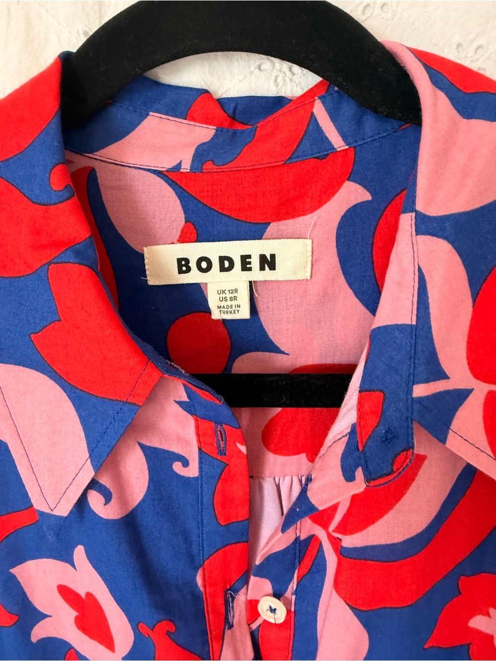 Boden Multicolor Floral Button-Front Maxi Dress - Red, Blue, Yellow, Green, Pink - Picture 2 of 4